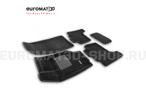 Текстильные 3D коврики Euromat3D Business в салон для Jeep Grand Cherokee (2006-2010) № EMC3D-002761