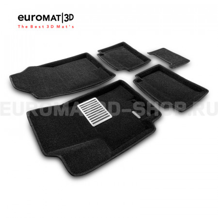 Текстильные 3D коврики Euromat3D Lux в салон для Kia Rio (2017-) № EM3D-002931