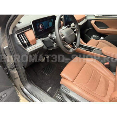 Текстильные 3D коврики Euromat3D Lux в салон для Skoda Kodiaq (2024-) № EM3D-004514