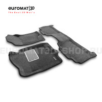 Текстильные 3D коврики Euromat3D Lux в салон для Chevrolet Tahoe (2007-2014) № EM3D-001302G Серые