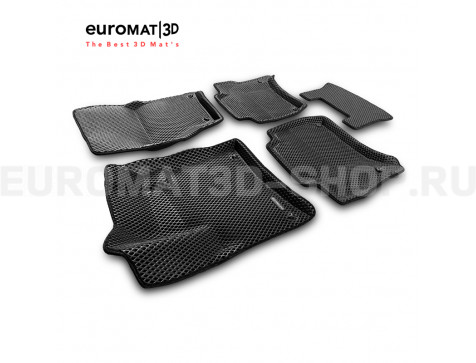 3D коврики Euromat3D EVA в салон для Porsche Cayenne (2010-2017) № EM3DEVA-004101