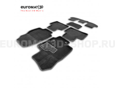 Коврики 3D ворс в салон Toyota Highlander (2021–2026) № SI3D00THXU70