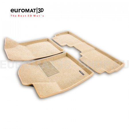 Текстильные 3D коврики Euromat3D Business в салон для Evolute i-space (2023-) № EMC3D-001451T Бежевые