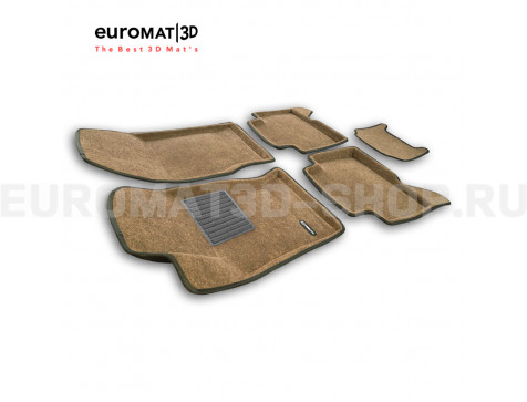 Текстильные 3D коврики Euromat3D Business в салон для TANK 300 (2023-) № EMC3D-004911R Коричневые